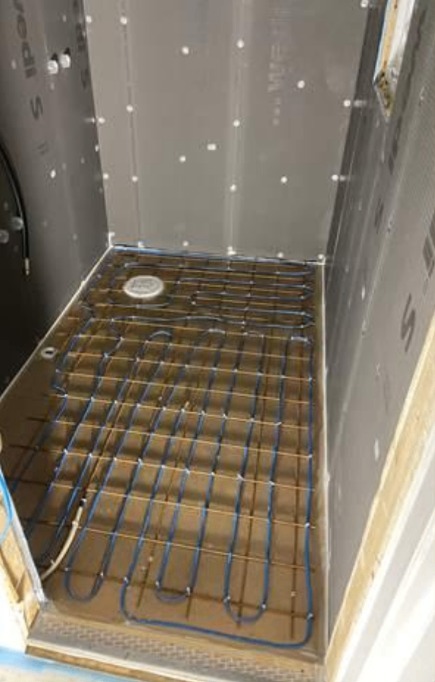 Wet room fit-out before