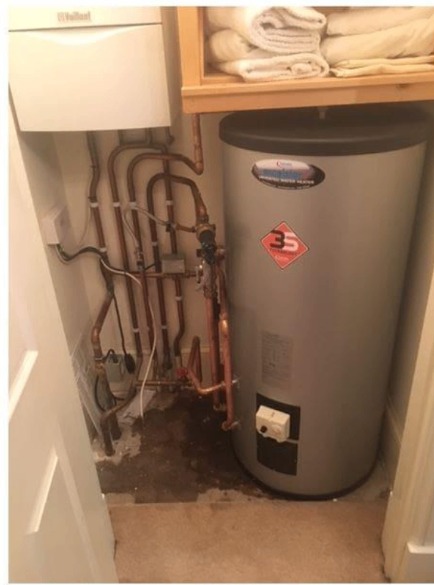 Vented to unvented cylinder before