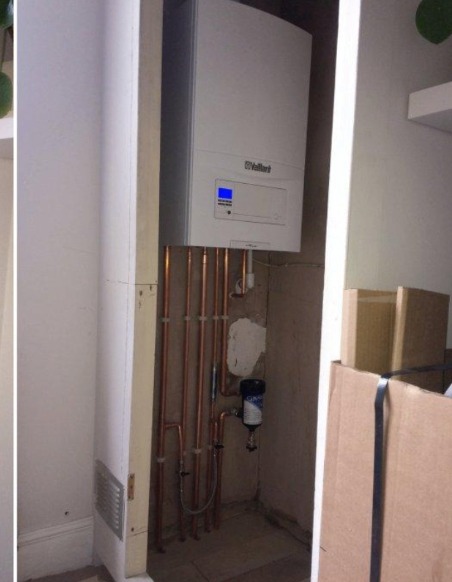 Vaillant cupboard install after