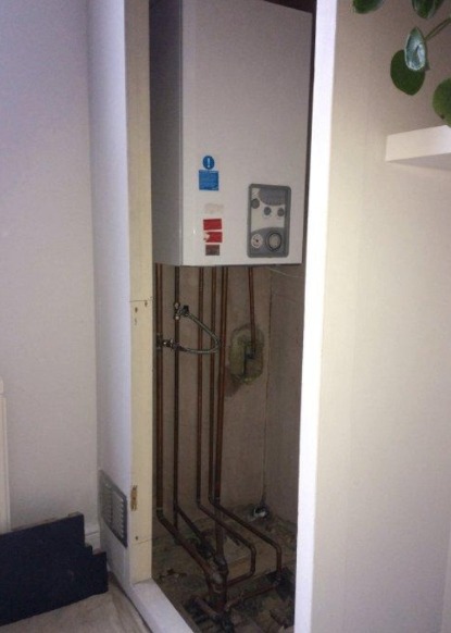 Vaillant cupboard install before