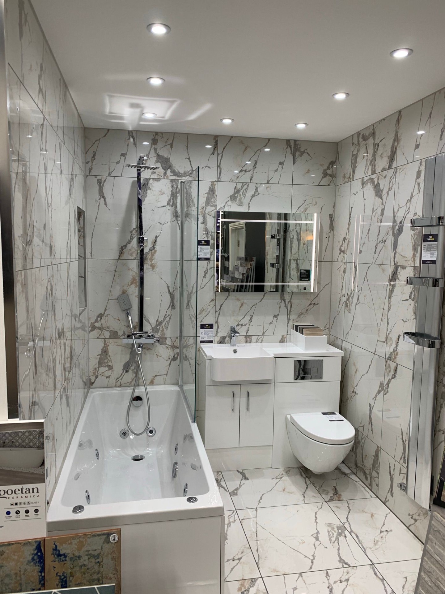 Full marble bathroom fit