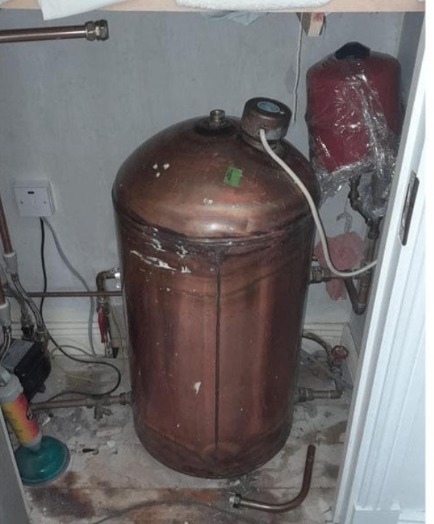 Copper cylinder replacement before